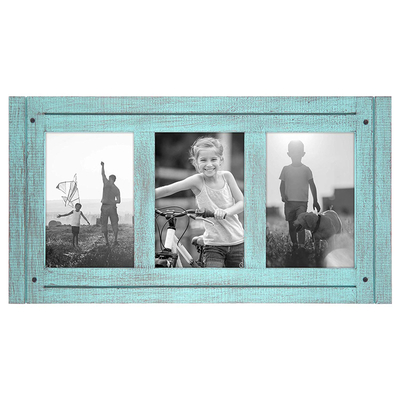 Blue Rustic 4x6 Wooden Photo Frames