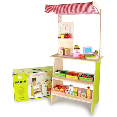 wooden pretend food cooking play toy
