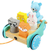  Wooden Toy Cars Pull Along Toy 
