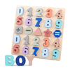 Kids Wooden Numbers Alphabets Cognitive Board Early Education Wooden Puzzle Toy 