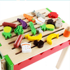 Wholesale Interesting Pretend Play Toy Set BBQ Wooden Cutting Vegetables Toy Barbecue for Children 