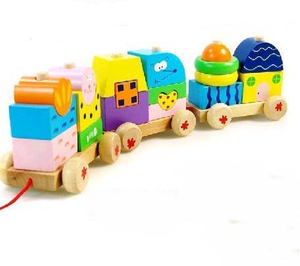 Wood Assembled Three Train Toys