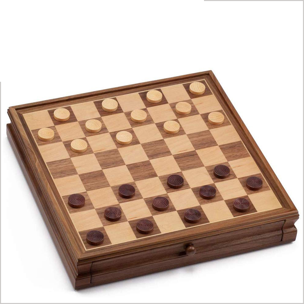 16" 2 Built-In 1 Wooden Chess Board Games