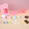Wooden coffee maker pretend tea toy