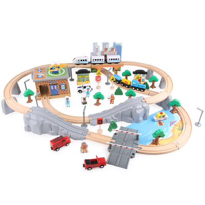 Wooden Railway Car Train Toys