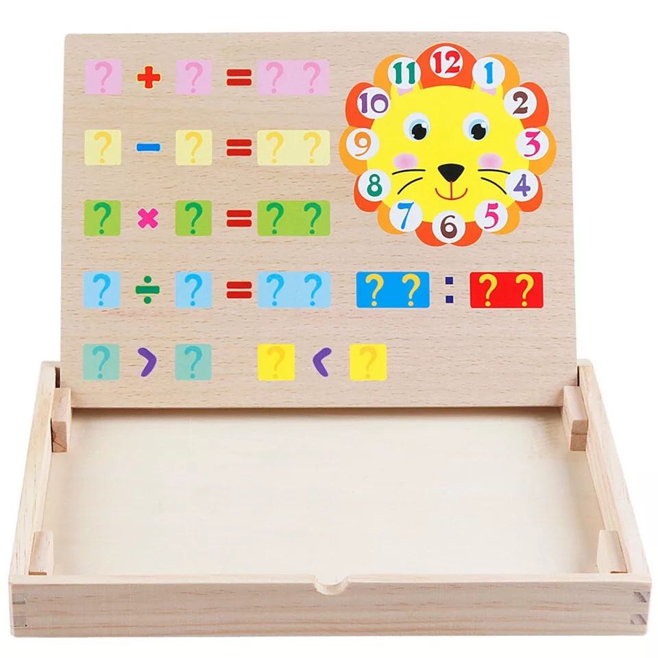 Wooden Magnetic Block Puzzle Math Toy 