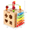  Wooden Material Activity Box Beaded Multi-Function Four-Sided Treasure Box 