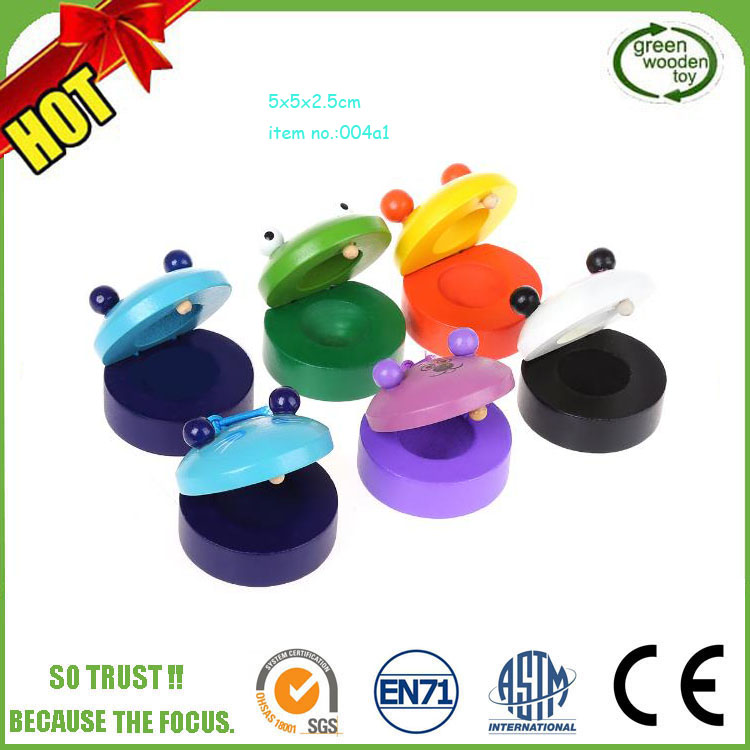 Kids Cartoon Colorful Animal Wooden Castanets