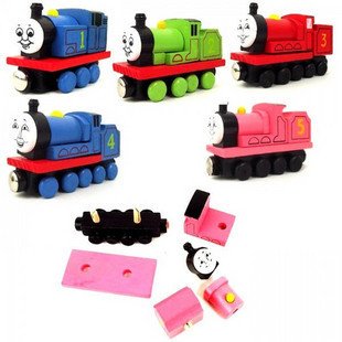 Children wooden animal train toys 