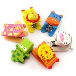 Cartoon Cute Wooden Animal Stapler 