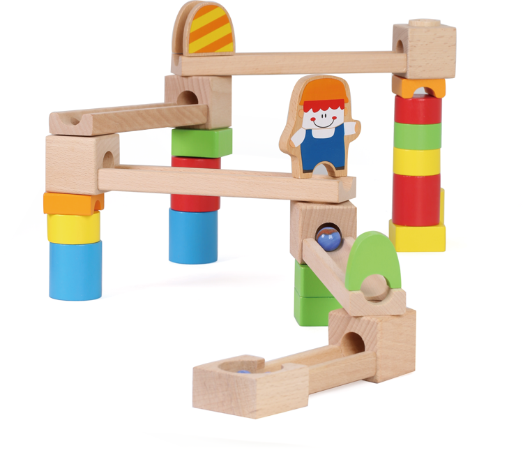  Kids Educational Wooden Gate Ball Toy 