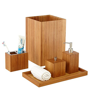 Custom Bamboo Bath Accessory Set
