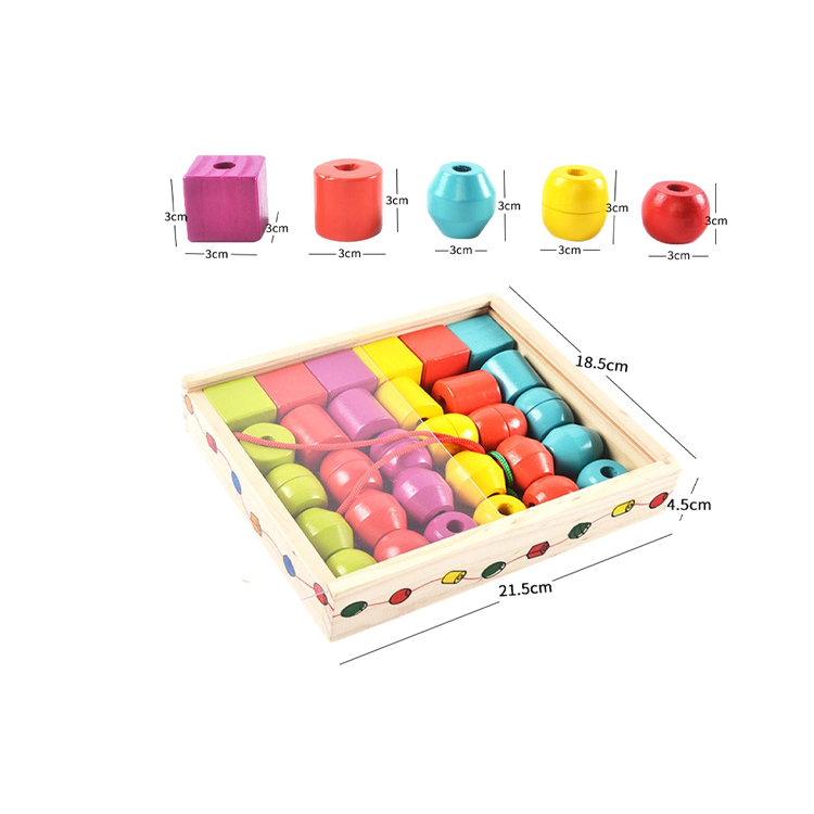 Wooden Jumbo Lacing Beads Toys