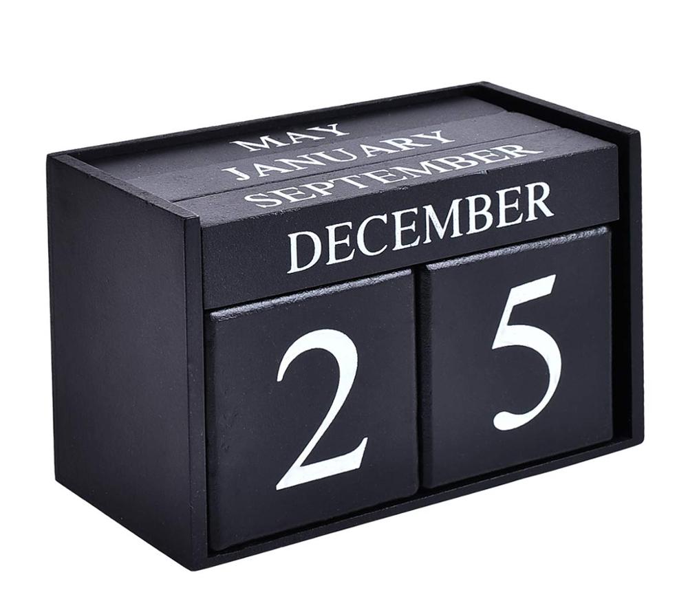Wooden Desk Blocks Calendar