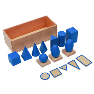 Wooden Montessori materials Geometric Solids Toys 