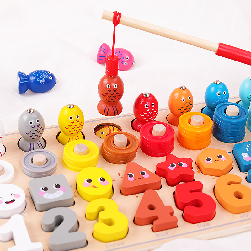 wooden early educational plate puzzle toys 