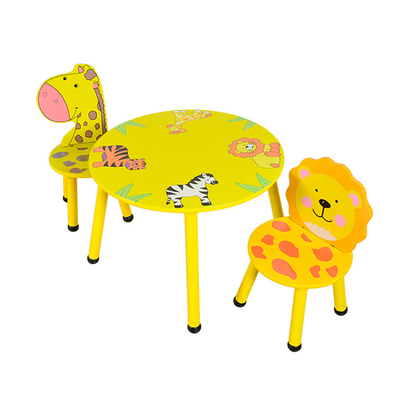 Wooden Kids cartoon study Table And Chair Set