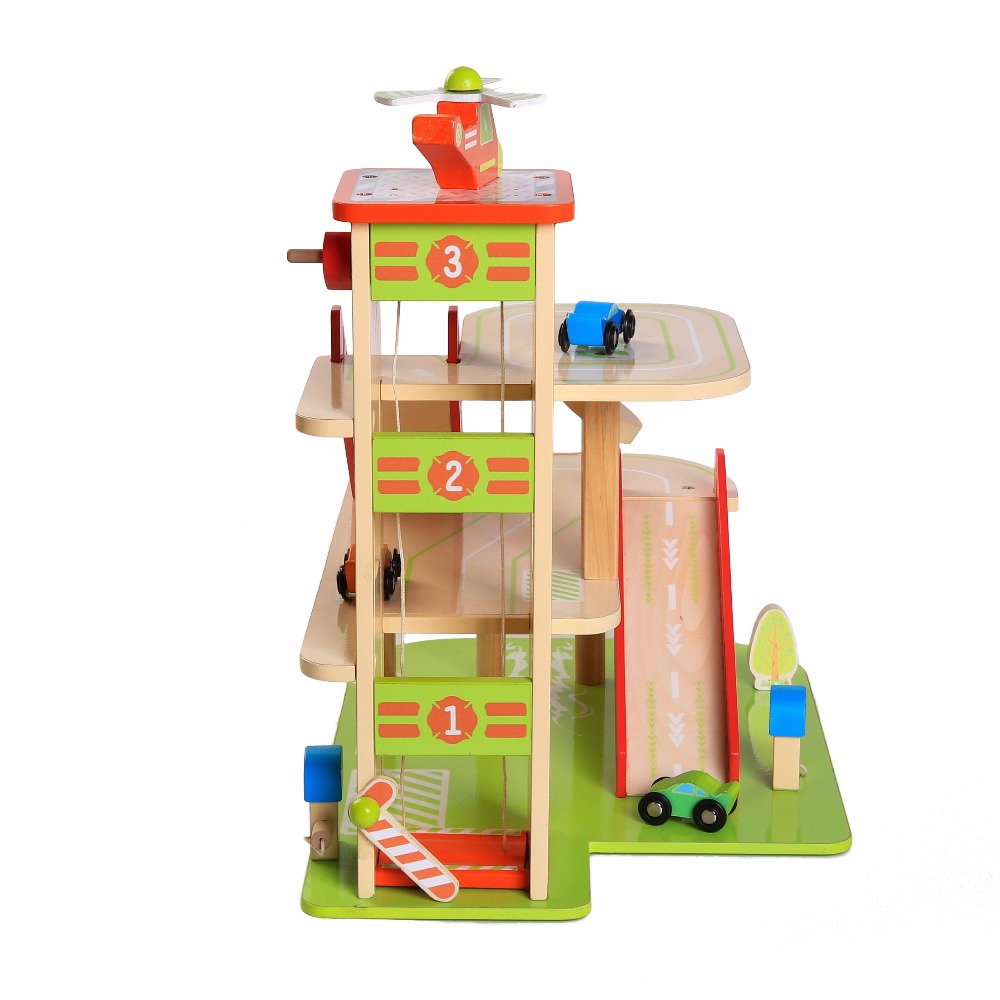 Wooden Car Parking Garage Toy 
