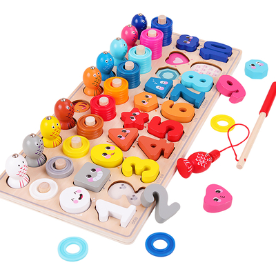 wooden early educational plate puzzle toys 