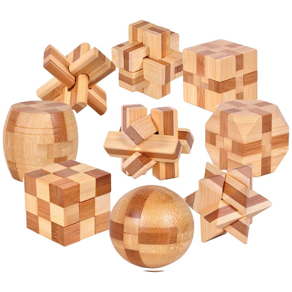 Custom Promotional Wood Folding Magic 3D Bamboo Puzzle Game 