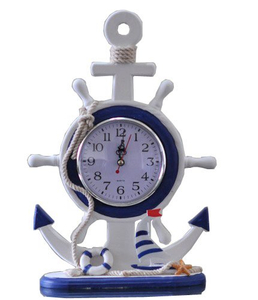 Fashion Nautical Wooden Anchor Clock