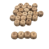 Wood Cube Alphabet Letter Beads