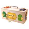 Practical Montessori Materials Wooden Lock Box Toy 