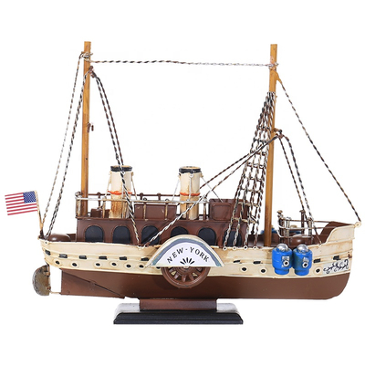 American Mediterranean Style Metal Sailing Ship Model