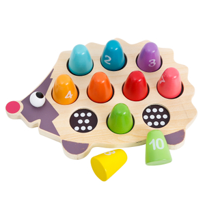 Wooden hedgehog numbers game toys