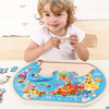 80Pcs World Map Educational Toy Interesting Wood Jigsaw Puzzles For Children 