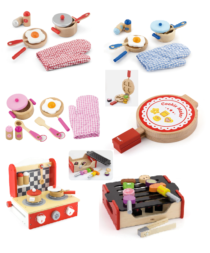 Wooden cooking Miniature toys 